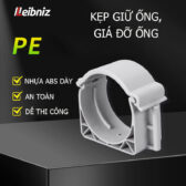 Bộ phụ kiện hệ thống thông gió cấp khí tươi PE, gồm nhiều chi tiết để lắp đặt đồng bộ.