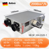 LEIBNIZ – DÒNG QUẠT TRAO ĐỔI NHIỆT (HEAT RECOVERY) 350 – 2000 m³/h | CHUẨN CÔNG NGHỆ ĐỨC, TIẾT KIỆM VÀ YÊN TĨNH